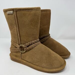 Bearpaw Women’s Size US 7 Adele Braided Hickory  Suede Boots